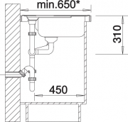 Blanco Delta Keramik PuraPlus, Farbe kristallweiss glnzend, InFino Ablauf, 523717