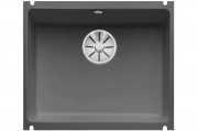 Blanco Subline 500-U Keramik PuraPlus, Farbe schwarz, InFino Ablauf, 523740