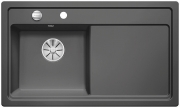 Blanco Zenar 45 S Keramik PuraPlus Becken links, Farbe schwarz, InFino Ablauf, 524164