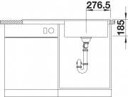 Blanco Zenar XL 6 S Keramik PuraPlus Einbausp�le Becken rechts, Farbe kristallweiss gl�nzend, InFino Ablauf, 524165