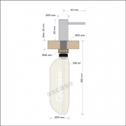 Quooker Nordic Seifenspender, schwarz
