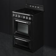 SMEG TR60IBL Kochzentrum, Schwarz, 60 cm, 4 Induktionskochzonen, mit 5 Jahren Garantie!
