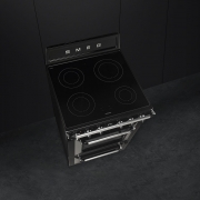 SMEG TR60IBL Kochzentrum, Schwarz, 60 cm, 4 Induktionskochzonen, mit 5 Jahren Garantie!