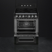 SMEG TR60IBL Kochzentrum, Schwarz, 60 cm, 4 Induktionskochzonen, mit 5 Jahren Garantie!