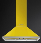 Smeg KPF9YW Dekor-Wandhaube, gelb, 90 cm, 3 Leistungsstufen + INTENSIV, Energieeffizienzklasse: A+, mit 5 Jahren Garantie!