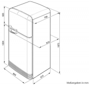SMEG FAB50LPB Khl-Gefrier-Kombination, Pastellblau, Linksanschlag, EEK: A++, mit 5 Jahren Garantie!
