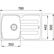 Franke Antea AZG 611-78 Fragranit+ Onyx, 114.0512.151, Einbau 45cm