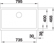Blanco Cronos XL 8-IF, Edelstahl, InFino Ablauf, 523381