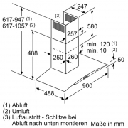 Neff DABE941N / D94ABE1N0, Wandesse 90 cm, Edelstahl, EEK: A, mit 5 Jahren Garantie!