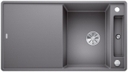 Blanco Axia III 5 S-F, flchenbndig, inkl. Glasschneidbrett, Farbe felsgrau, InFino Ablauf, 523232