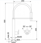 Franke Centinox Zugauslauf Kupfer Edition, 115.0513.414