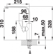 Blanco Rodalis, Chrom, Hochdruck, 523125