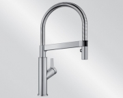 Blanco Solenta-S, Edelstahl finish Ultraresist, Hochdruck, Senso Hebel rechts, 522407