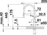 Blanco Solenta-S, Edelstahl finish Ultraresist, Hochdruck, Senso Hebel rechts, 522407