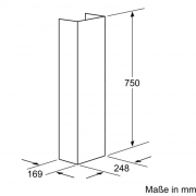 Constructa Schachtverlngerung 750 mm, Edelstahl, CZ5904N5