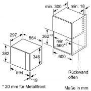Constructa CC4P91260, Einbau-Mikrowellengert, schwarz, mit 5 Jahren Garantie!