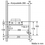 Constructa CD30635, Flachschirmhaube, silbermetallic, 60 cm, EEK: C, mit 5 Jahren Garantie!