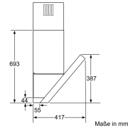 Constructa CD679652, Kopffreihaube Schrgesse, Edelstahl, 90 cm, EEK: A, mit 5 Jahren Garantie!