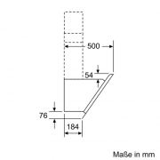 Constructa CD689860, Kopffreihaube Schrgesse, Glas schwarz, 90 cm, EEK: A+, mit 5 Jahren Garantie!