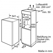 Constructa CE61243, Khlschrank integrierbar, 88 cm hoch, EEK: A+, mit 5 Jahren Garantie!