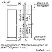 Constructa CK567VS30, Khlschrank integrierbar, 145 cm hoch, EEK: A++, mit 5 Jahren Garantie!