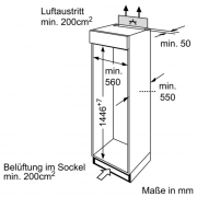 Constructa CK66544, Khlschrank integrierbar, 145 cm hoch, EEK: A+, mit 5 Jahren Garantie!