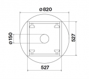 Falmec Nova, Deckenhaube, 82cm, wei, mit 5 Jahren Garantie