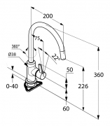 Kludi Bingo Star XS 3W Auszugsauslauf Hochdruck chrom/matt wei, 5023132