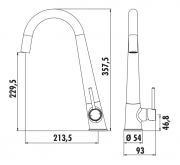 Linea Pedenza Festauslauf Hochdruck chrom, 5011091