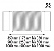 Naber COMPAIR Steel Flow SR-R flex 150 Rundrohr, 350 mm, 4061006