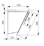 Falmec Verso, Wandhaube, Glas weis, 55 cm, mit 5 Jahren Garantie