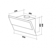 Falmec Verso, Wandhaube, Glas weis, 85 cm, mit 5 Jahren Garantie