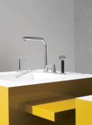 Einzelstck Dornbracht Einbau-Splmittelspender mit runder Rosette, Platin matt, 82436970-06