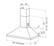Best WIN XS 60 Wandhaube 60 cm, 07000100A, BHC62420XA