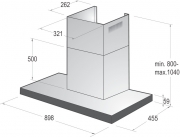 Gorenje WHT 943 E4XBG, Kaminhaube, Glas schwarz, 90 cm, EEK: B, mit 5 Jahren Garantie!