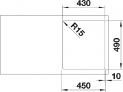 Blanco A-Style 400-IF/A Edelstahl Brstfinish, 523009