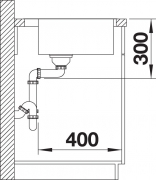 Blanco A-Style 400-IF/A Edelstahl Brstfinish, 523009