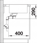 Blanco A-Style 340/180-IF/A Edelstahl Brstfinish, 523015