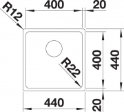 Blanco A-Style 400-IF Edelstahl Brstfinish, 523008