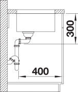 Blanco A-Style 400-U Edelstahl Brstfinish, 523007