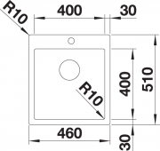 Blanco C-Style 400-IF/A Edelstahl Brstfinish, 522242