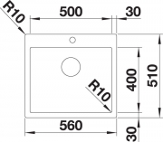 Blanco C-Style 500-IF/A Edelstahl Brstfinish, 522245