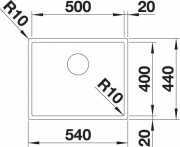 Blanco C-Style 500-IF Edelstahl Brstfinish, 522244