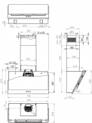 Gorenje WHI 823 E1XGB, Kopffrei-Haube, Glas schwarz, 80 cm, EEK: A, mit 5 Jahren Garantie!