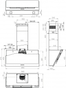 Gorenje WHI 943 E6XGB, Kopffrei-Haube, Glas schwarz, 90 cm, EEK: A, mit 5 Jahren Garantie!