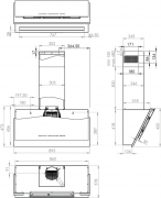Gorenje WHI 953 S1XGB, Kopffrei-Haube, Glas schwarz, 90 cm, EEK: A, mit 5 Jahren Garantie!