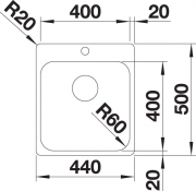 Blanco S-Style 400-IF/A Edelstahl Brstfinish, 523360