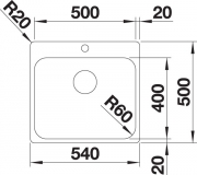 Blanco S-Style 500-IF/A Edelstahl Brstfinish, 523365