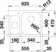 Blanco S-Style 340/180-IF/A Edelstahl Brstfinish, 523370