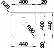 Blanco S-Style 400-IF Edelstahl Brstfinish, 523359